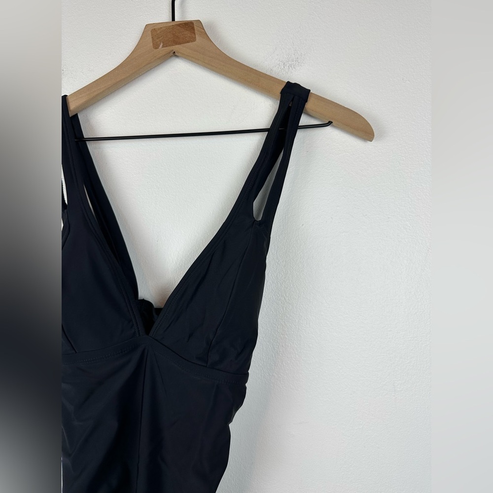 Cupshe Plunge Paneling Cross Tie Back One Piece Swimsuit Women’s Sz M - Picture 4 of 8